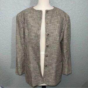 Vintage Women's Liz Clairborne Tweed Wool Blazer Jacket